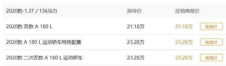 奔驰A级1.3T低功版该如何选？就冲一点，不推荐最低配