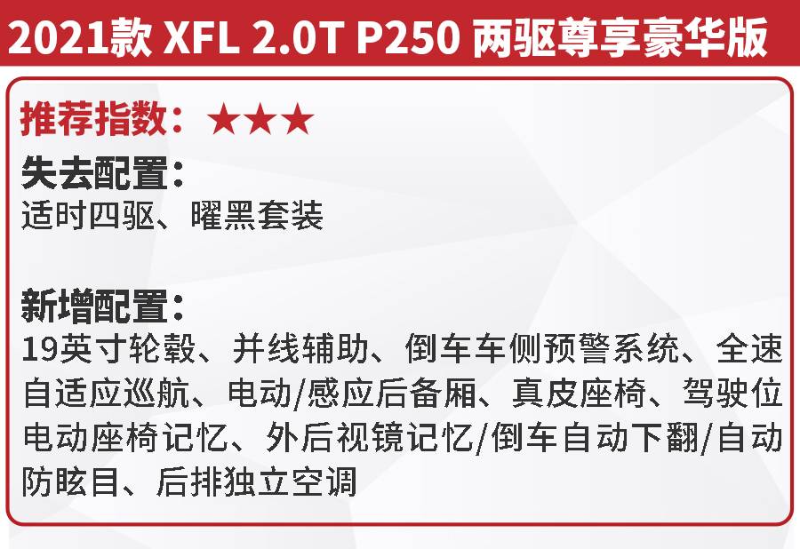 售价39.98万-49.98万元，全新捷豹XFL上市，5款车型怎么选