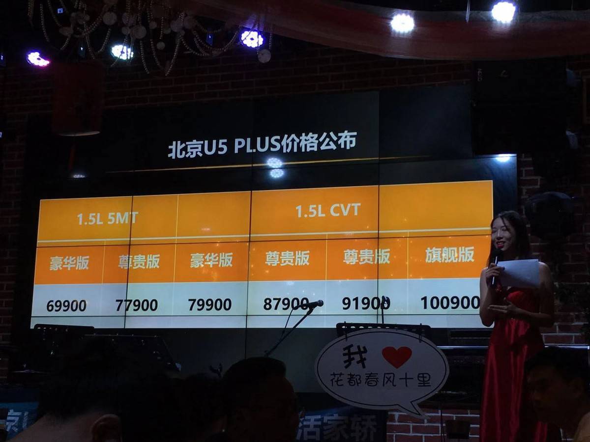 6.99万起的北京U5 PLUS 说要锁定年轻人