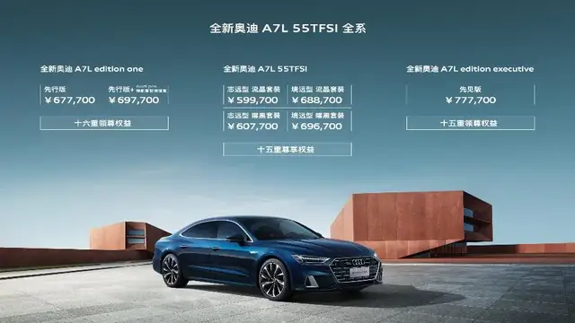 国产后还贵过进口？ 上汽奥迪A7L预售价59.97万元起