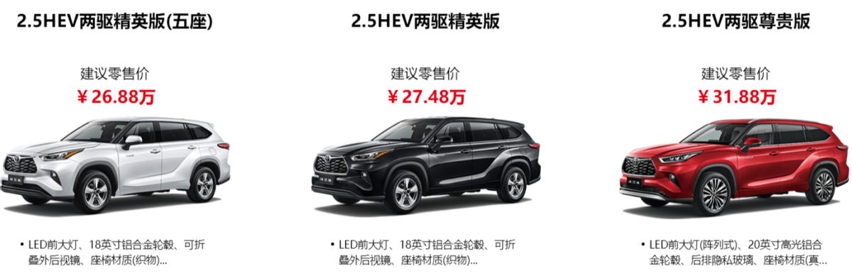 解读丰田汉兰达：大空间有7座比途昂舒适，教你买哪款最合适
