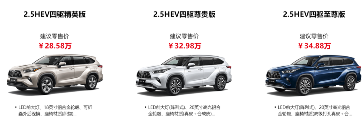 解读丰田汉兰达：大空间有7座比途昂舒适，教你买哪款最合适
