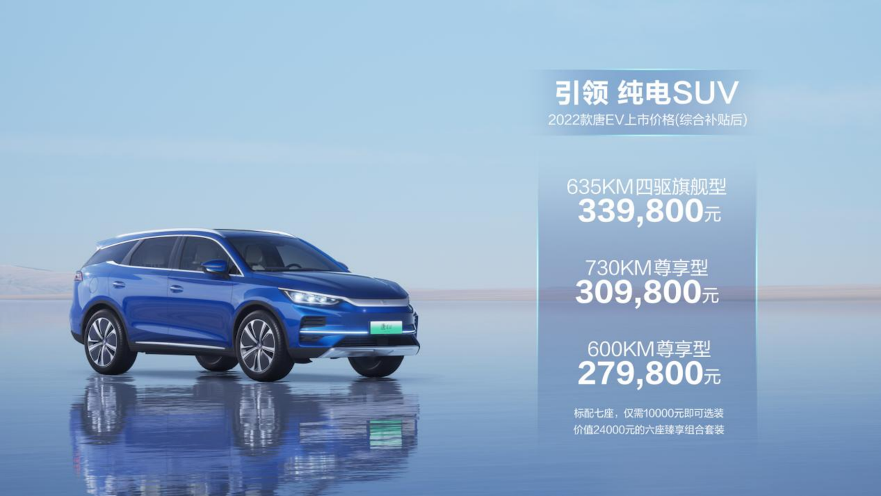【上市主稿】纯电SUV引领者上市 2022款唐EV售价27.98万元起384.png