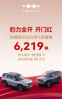 中国销冠 比亚迪25年1 月销售30 万台html1075.png