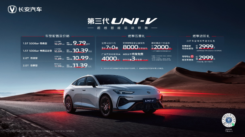 配置拉满，价格炸场！长安第三代UNI-V价格权益发布，到手价9.79万元起！1246.png